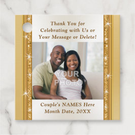 PHOTO格安パーソナライズされた結婚式の引き出物 フェイバータグ