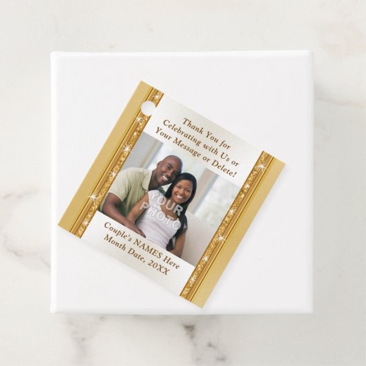 PHOTO格安パーソナライズされた結婚式の引き出物 フェイバータグ (インサイチュ)