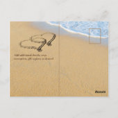 PHOTO熱帯ビーチハートサンドシーザデイト ポストカード (裏面)