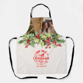 Photo私たちの初めてのクリスマスとしてママとパパ エプロン (正面)