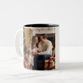 Photo私たちの初めてのクリスマスとしてママとパパ ツートーンマグカップ (正面左)