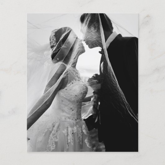 PHOTO素朴の発結婚表または招待状予算 (裏面)