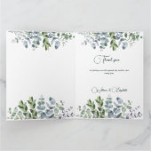 PHOTO'結婚s Thank You Eucalyptus 葉 Gift カード (内部)