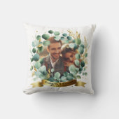 PHOTO'結婚s Thank You Eucalyptus 葉 Gift クッション (正面)