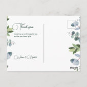 PHOTO'結婚s Thank You Eucalyptus 葉 Gift ポストカード (裏面)