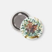 PHOTO'結婚s Thank You Eucalyptus 葉 Gift マグネット (正面/裏面)