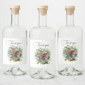 PHOTO'結婚s Thank You Eucalyptus 葉 Gift リキュールボトルラベル (ボトル)