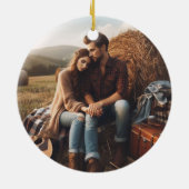 PHOTO'結婚s Thank You Eucalyptus 離れ Favorites セラミックオーナメント (裏面)