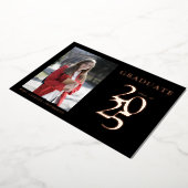 Photo エレガント Black 2025卒業パーティー 箔招待状 (回転した状態)