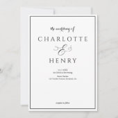 Photo エレガント Callightgraphyスクリプ結婚ト 招待状 (正面)