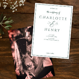 Photo エレガント Callightgraphyスクリプ結婚ト 招待状