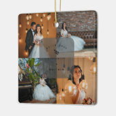 Photo エレガント Collage Newlywedsの写結婚真4 セラミックオーナメント (左)