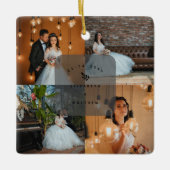 Photo エレガント Collage Newlywedsの写結婚真4 セラミックオーナメント (正面)