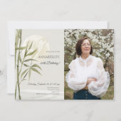 Photo エレガント Oriental Bamboo 60th Birthdayパーティー 招待状 (正面)