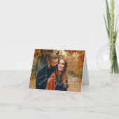 Photo エレガント Script Boho結婚's サンキューカード (正面)