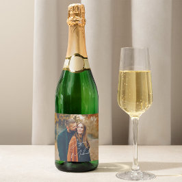 Photo エレガント Script Boho結婚's スパークリングワインラベル