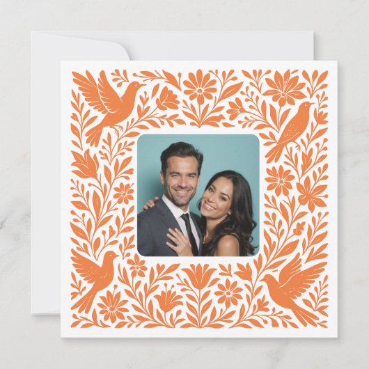 Photo カスタム Mexican Otomi Tenango Save the Date I 招待状 (正面)