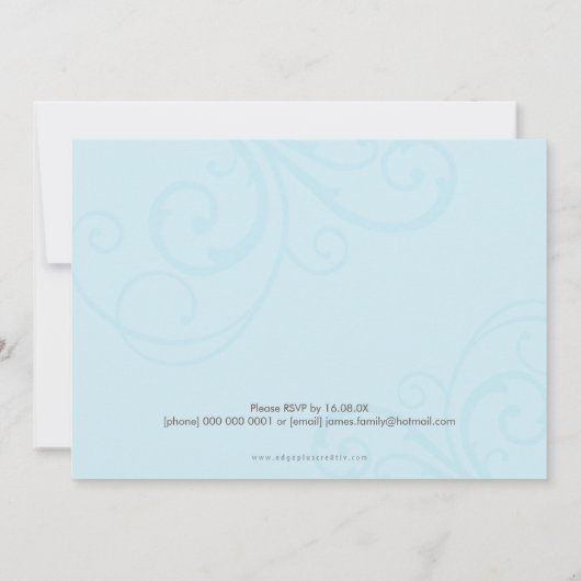 PHOTO《キリスト教》洗礼式や命名式招待状::チャリティ4L 招待状 (裏面)