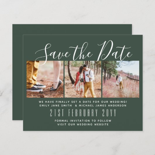 PHOTO コンテンポラリー Save the Dates by LeahG BUDGET (正面/裏面)