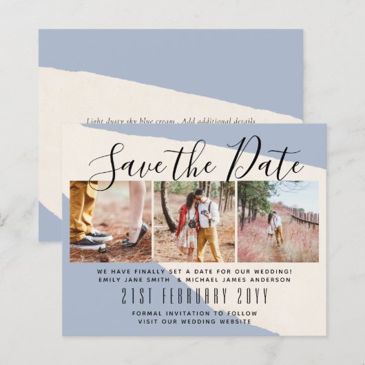PHOTO コンテンポラリー Save the Dates by LeahG BUDGET (正面/裏面)