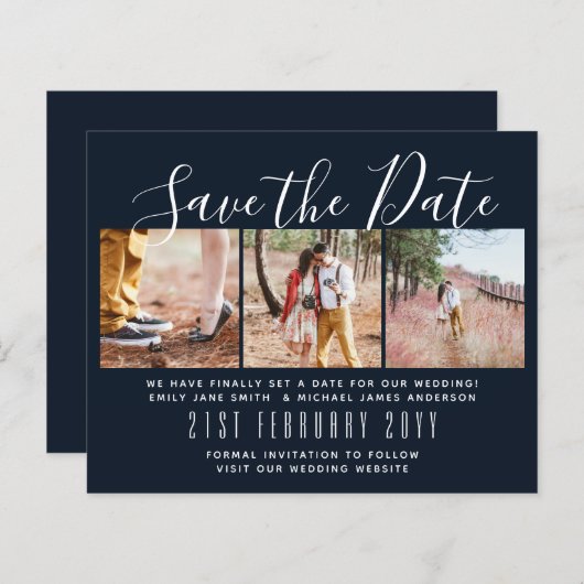 PHOTO コンテンポラリー Save the Dates by LeahG BUDGET (正面/裏面)