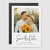 Photo シンプル Magnetic Save the Date (正面/裏面)