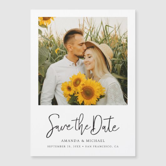 Photo シンプル Magnetic Save the Date (正面)