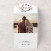 Photo, スペインの Purple Mauve's Tear Off RSVP オールインワン招待状 (外側)