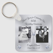 PHOTO パーソナライズされた 60th 結婚 Anniversary Friends キーホルダー (正面)