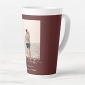 PHOTO パーソナライズされた Giftブルゴーニュテーマ カフェラテマグ (右アングル)