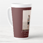 PHOTO パーソナライズされた Giftブルゴーニュテーマ カフェラテマグ (左アングル)