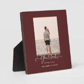 PHOTO パーソナライズされた Giftブルゴーニュテーマ フォトプラーク (正面)