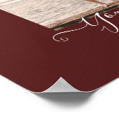 PHOTO パーソナライズされた Giftブルゴーニュテーマ ポスター (角)