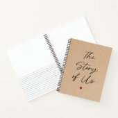 Photo パーソナライズされた The Story of Us Couples Journal ノートブック (内部)