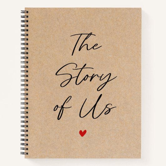 Photo パーソナライズされた The Story of Us Couples Journal ノートブック (正面)