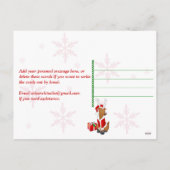 PHOTO パーソナライズされたChristmas Ornament Post Card シーズンポストカード (裏面)