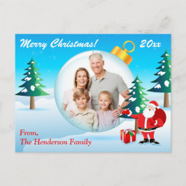 PHOTO パーソナライズされたChristmas Ornament Post Card シーズンポストカード