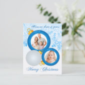 PHOTO パーソナライズされたChristmas Ornament Post Card シーズンポストカード (スタンド正面)