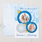 PHOTO パーソナライズされたChristmas Ornament Post Card シーズンポストカード (正面/裏面)