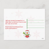 PHOTO パーソナライズされたChristmas Ornament Post Card 4 シーズンポストカード (裏面)