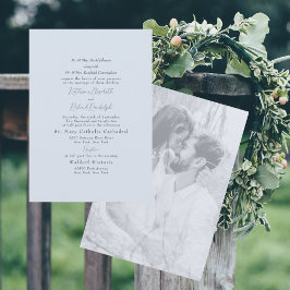 Photo フォーマル Dusty Blue Both 結婚 Parents 招待状