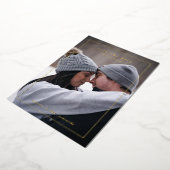 Photo ミニマル Wedding日付金ゴールドの保存 箔招待状 (回転した状態)