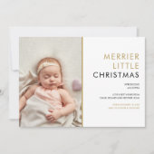 Photo メリー Little Christmas Birth Announcement シーズンカード (正面)