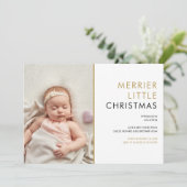 Photo メリー Little Christmas Birth Announcement シーズンカード (スタンド正面)