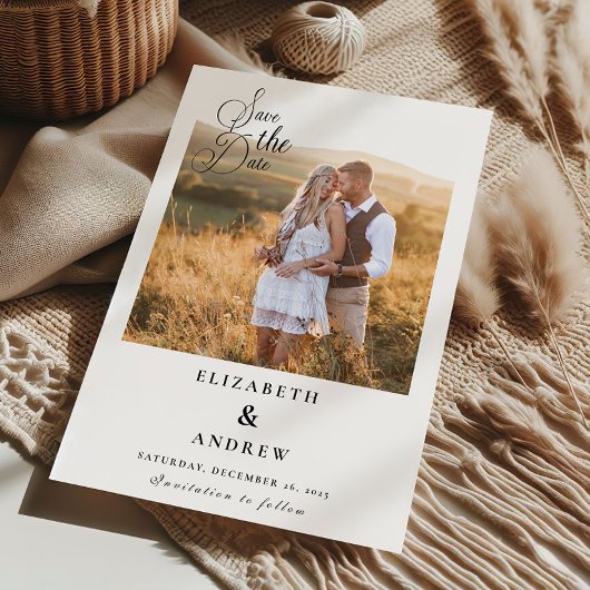 Photo モダン Black Script結婚's セーブザデート