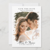 Photo モダン Chicの日付を保存結婚する 招待状 (正面)