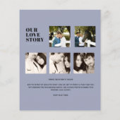 PHOTO モダン Collageの救日付Dusty Blue (裏面)