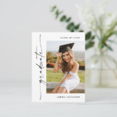 PHOTO モダン Graduation Party招待状 ポストカード (スタンド正面)