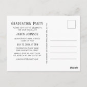 PHOTO モダン Graduation Party招待状 ポストカード (裏面)