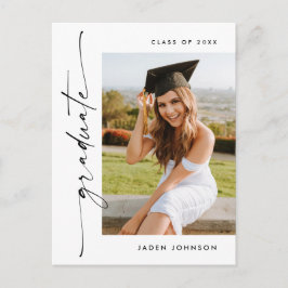 PHOTO モダン Graduation Party招待状 ポストカード